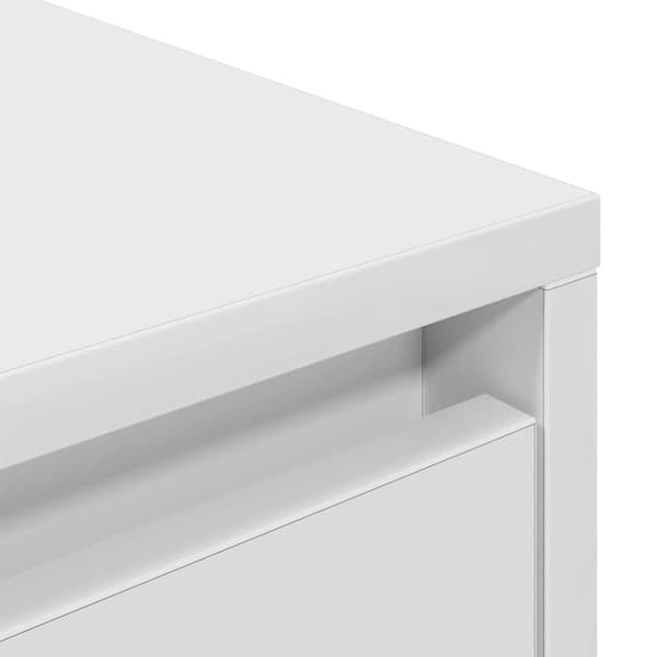 vidaXL TV-bänk med LED-lampor vit 100x41x50 cm