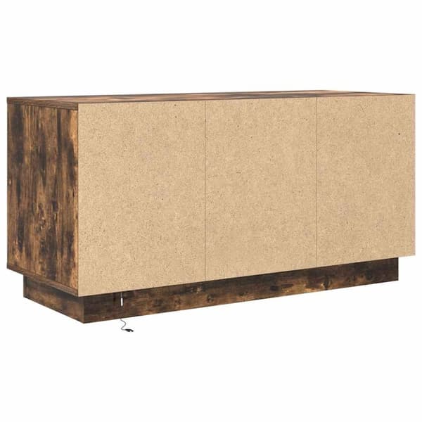 vidaXL TV-bänk med LED-lampor rökt ek 100x41x50 cm