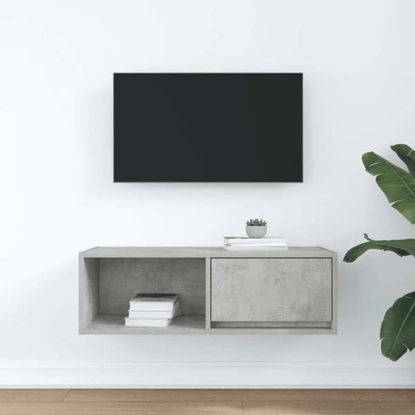 vidaXL TV-benk betonggrå 80x31x25,5 cm konstruert tre