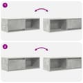 Miniatyrbilde 10 av 11: vidaXL TV-benk betonggrå 80x31x25,5 cm konstruert tre