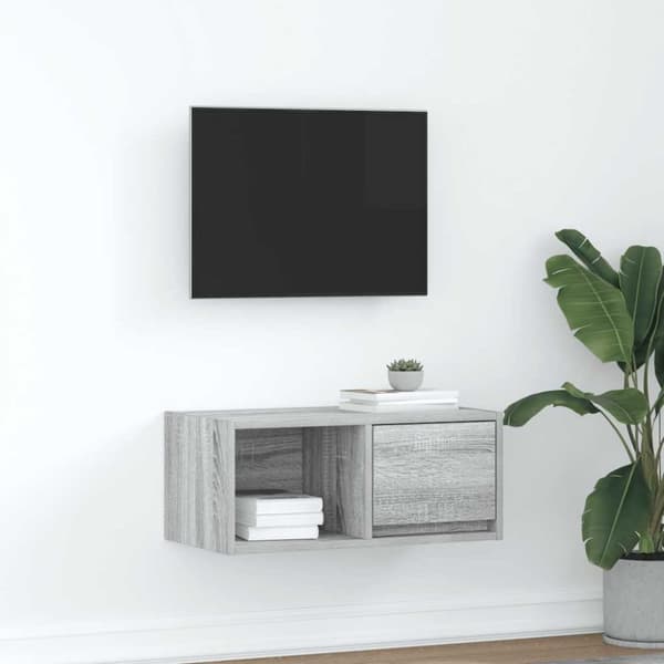 vidaXL TV-bänk grå sonoma 60x31x25,5 cm konstruerat trä