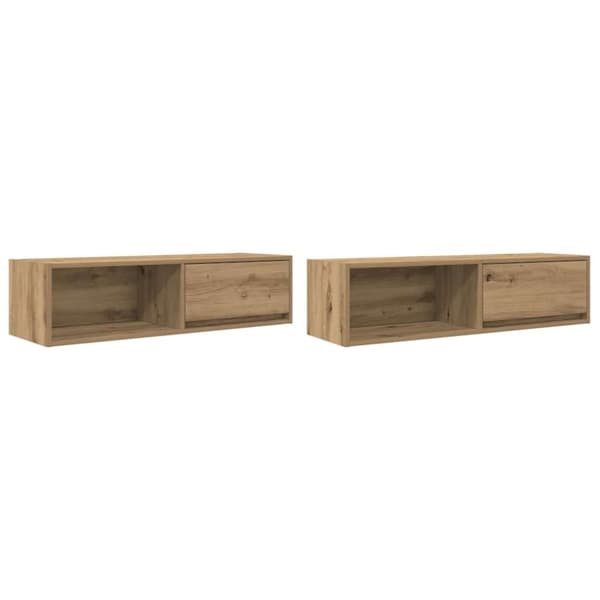 vidaXL tv-borde 2 stk. 100x31x25,5 cm konstrueret træ kunsteg