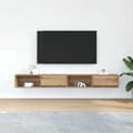 Miniatyrbillede 4 af 11: vidaXL tv-borde 2 stk. 100x31x25,5 cm konstrueret træ kunsteg