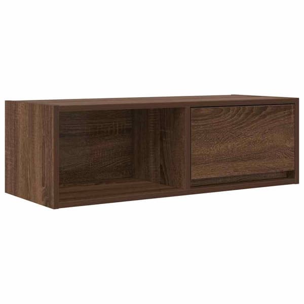 vidaXL TV-taso ruskea tammi 80x31x25,5 cm tekninen puu