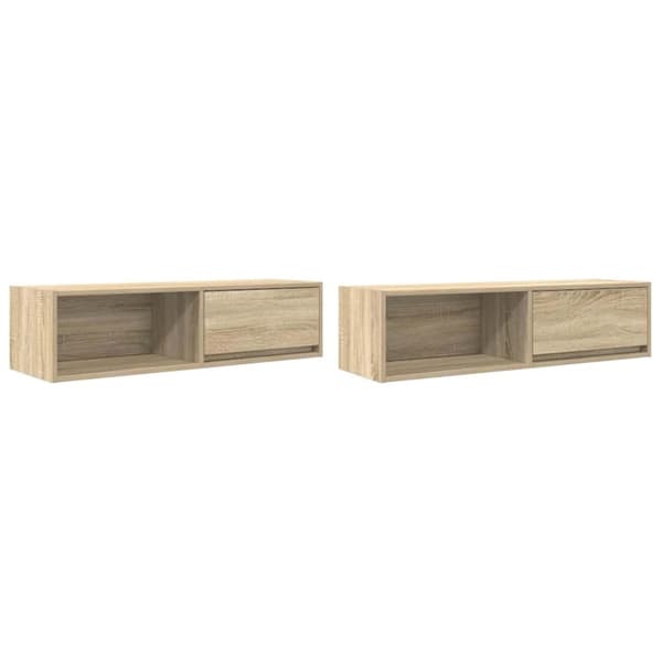 vidaXL tv-borde 2 stk. 100x31x25,5 cm konstrueret træ sonoma-eg