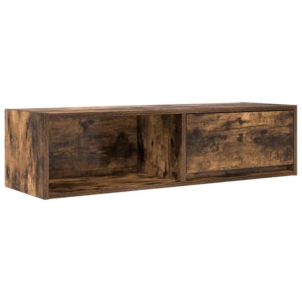 vidaXL TV-seinäkaappi 2 kpl savutammi 100x31x25,5 cm tekninen puu