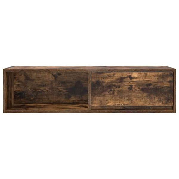 vidaXL TV-seinäkaappi 2 kpl savutammi 100x31x25,5 cm tekninen puu