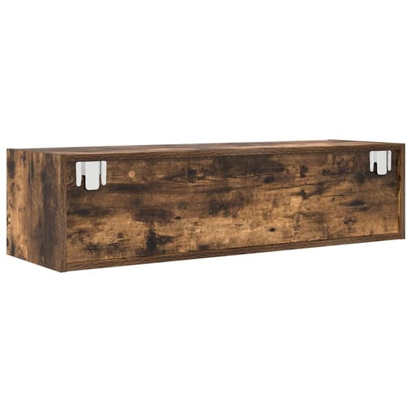 vidaXL TV-seinäkaappi 2 kpl savutammi 100x31x25,5 cm tekninen puu