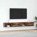 Pikkukuva 2 / 11: vidaXL TV-seinäkaappi 2 kpl savutammi 100x31x25,5 cm tekninen puu