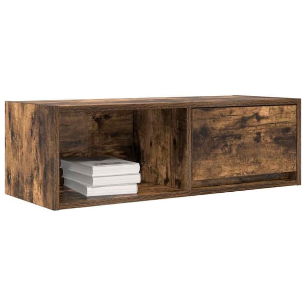 vidaXL tv-skabe 2 stk. 80x31x25,5 cm konstrueret træ røget egetræ