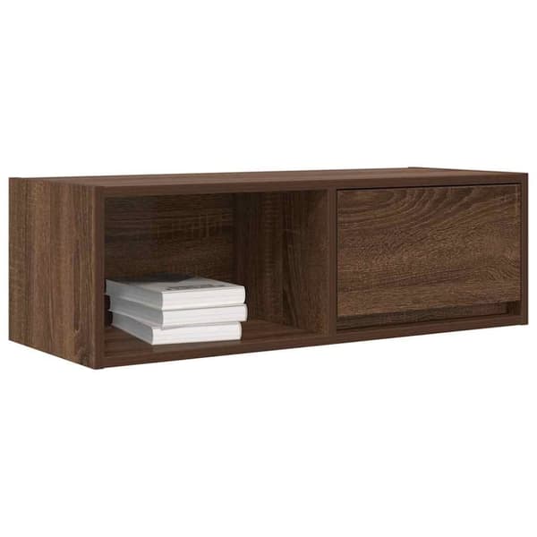 vidaXL TV-bänkar 2 st, brun ek 80x31x25,5 cm konstruerat trä