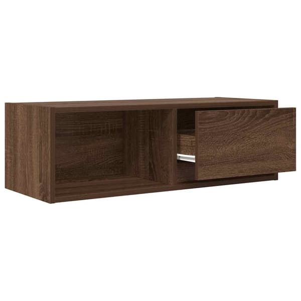 vidaXL TV-bänkar 2 st, brun ek 80x31x25,5 cm konstruerat trä