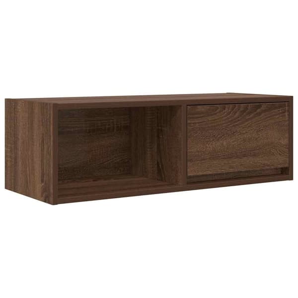 vidaXL TV-bänkar 2 st, brun ek 80x31x25,5 cm konstruerat trä