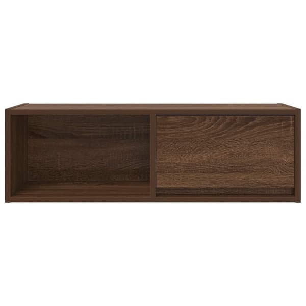 vidaXL TV-bänkar 2 st, brun ek 80x31x25,5 cm konstruerat trä