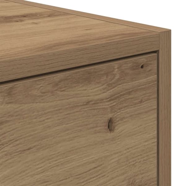 vidaXL TV-bänk hantverksmässig ek 100x31x25,5 cm konstruerat trä