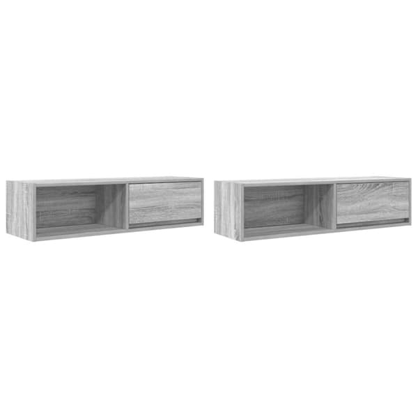 vidaXL tv-borde 2 stk. 100x31x25,5 cm konstrueret træ grå sonoma-eg