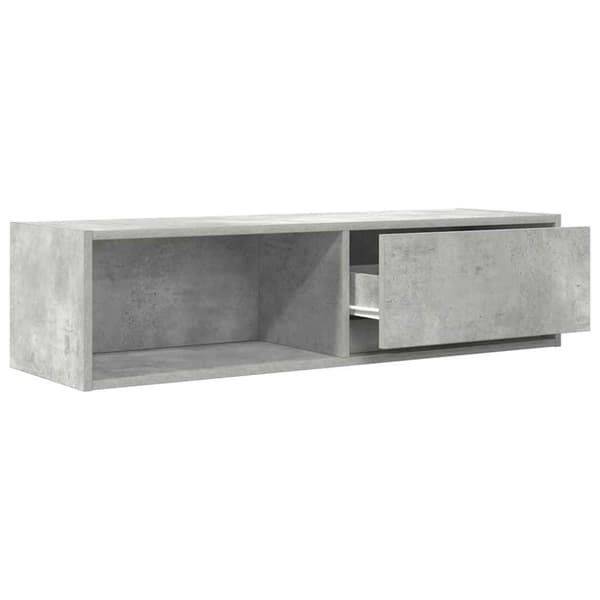 vidaXL tv-bord 100x31x25,5 cm konstrueret træ betongrå