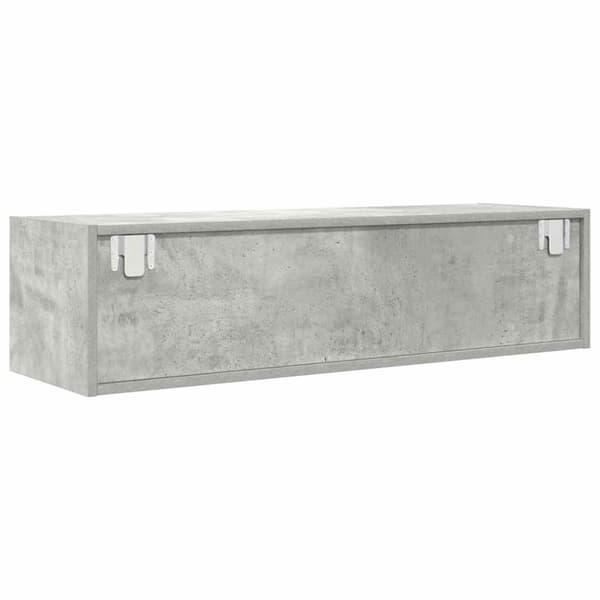 vidaXL tv-bord 100x31x25,5 cm konstrueret træ betongrå