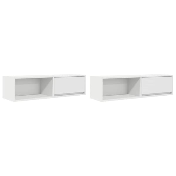 vidaXL tv-borde 2 stk. 100x31x25,5 cm konstrueret træ hvid