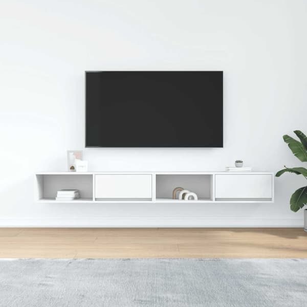 vidaXL tv-borde 2 stk. 100x31x25,5 cm konstrueret træ hvid