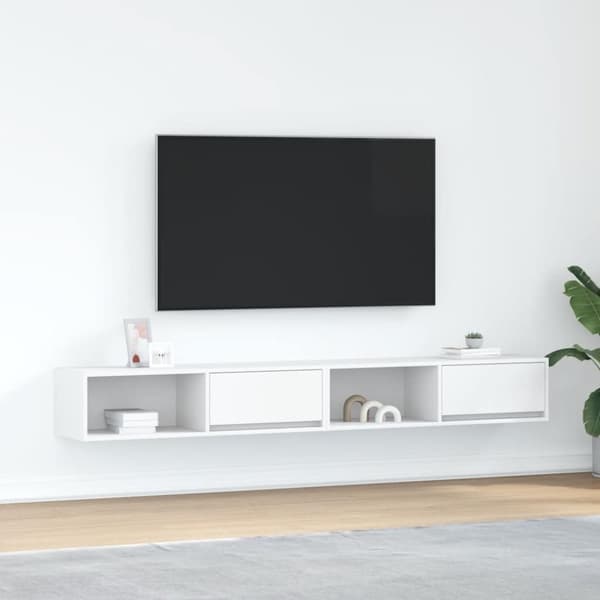 vidaXL tv-borde 2 stk. 100x31x25,5 cm konstrueret træ hvid