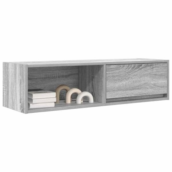 vidaXL TV-bänk grå sonoma 100x31x25,5 cm konstruerat trä