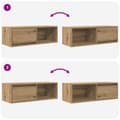 Miniatyrbilde 10 av 11: vidaXL TV-benk artisan eik 80x31x25,5 cm konstruert tre