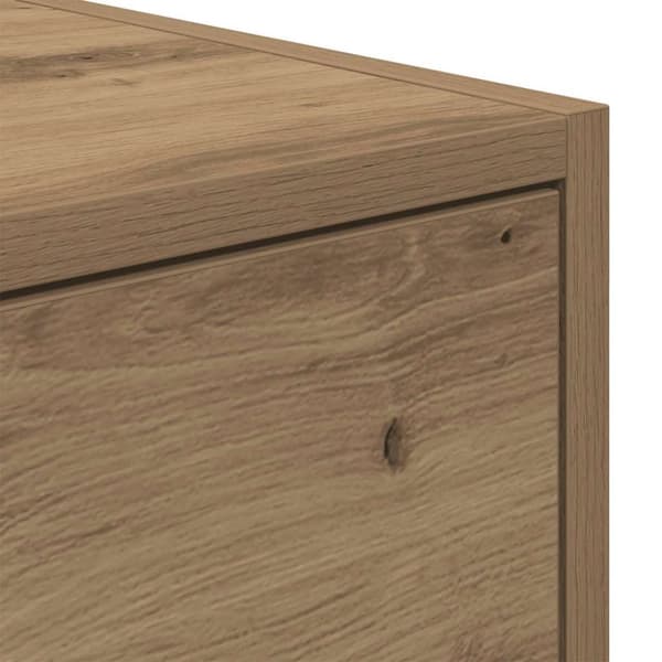 vidaXL TV-benk artisan eik 80x31x25,5 cm konstruert tre