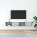 Miniatyrbilde 4 av 11: vidaXL TV-benker 2 stk betonggrå 80x31x25,5 cm konstruert tre