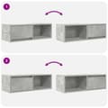 Miniatyrbilde 11 av 11: vidaXL TV-benker 2 stk betonggrå 80x31x25,5 cm konstruert tre