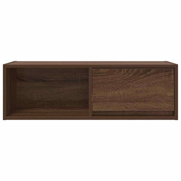 vidaXL TV-bänk brun ek 80x31x25,5 cm konstruerat trä