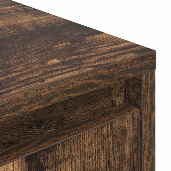 vidaXL TV-bänk brun ek 80x31x25,5 cm konstruerat trä