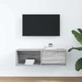 Miniatyrbilde 4 av 11: vidaXL TV-benk grå sonoma 80x31x25,5 cm konstruert tre
