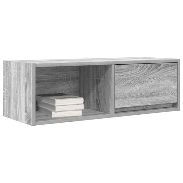 vidaXL TV-benk grå sonoma 80x31x25,5 cm konstruert tre
