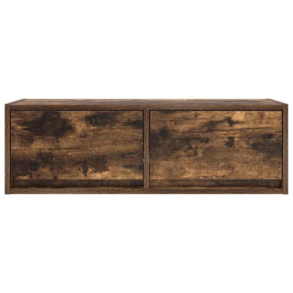 vidaXL TV-seinäkaappi 2 kpl savutammi 80x31x25,5 cm tekninen puu