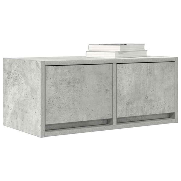 vidaXL TV-taso betoninharmaa 60x31x25,5 cm tekninen puu