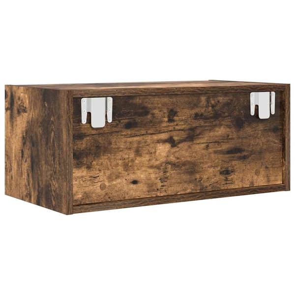 vidaXL tv-bord 60x31x25,5 cm konstrueret træ røget egetræsfarve