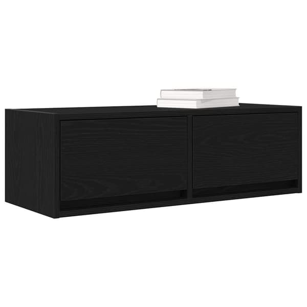 vidaXL tv-bord 80x31x25,5 cm konstrueret træ sort egetræsfarve