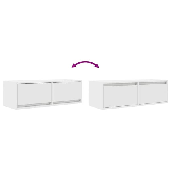 vidaXL tv-borde 2 stk. 80x31x25,5 cm konstrueret træ hvid