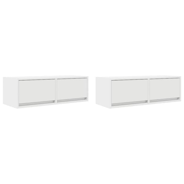 vidaXL tv-borde 2 stk. 80x31x25,5 cm konstrueret træ hvid
