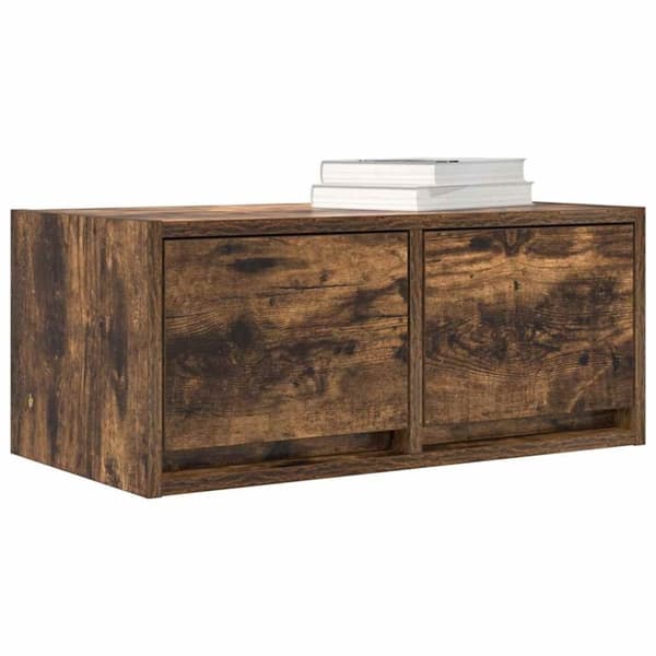 vidaXL TV-benker 2 stk røkt eik 60x31x25,5 cm konstruert tre