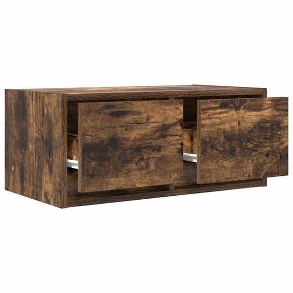 vidaXL TV-benker 2 stk røkt eik 60x31x25,5 cm konstruert tre