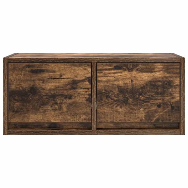 vidaXL TV-benker 2 stk røkt eik 60x31x25,5 cm konstruert tre