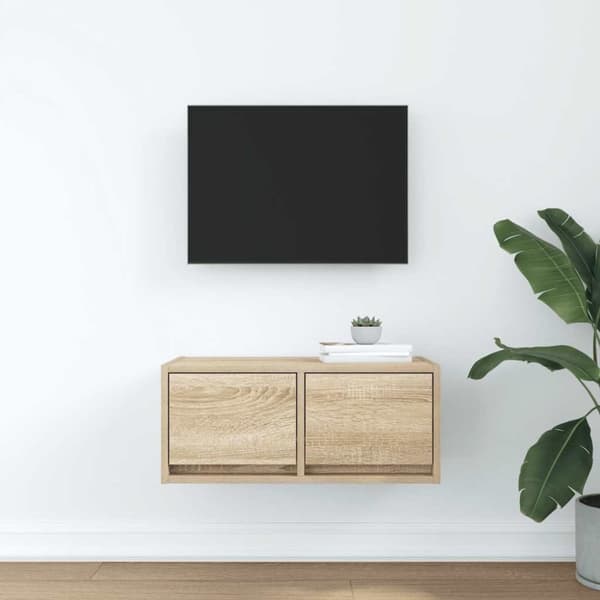 vidaXL TV-benk sonoma eik 60x31x25,5 cm konstruert tre
