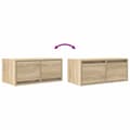 Miniatyrbilde 10 av 11: vidaXL TV-benk sonoma eik 60x31x25,5 cm konstruert tre