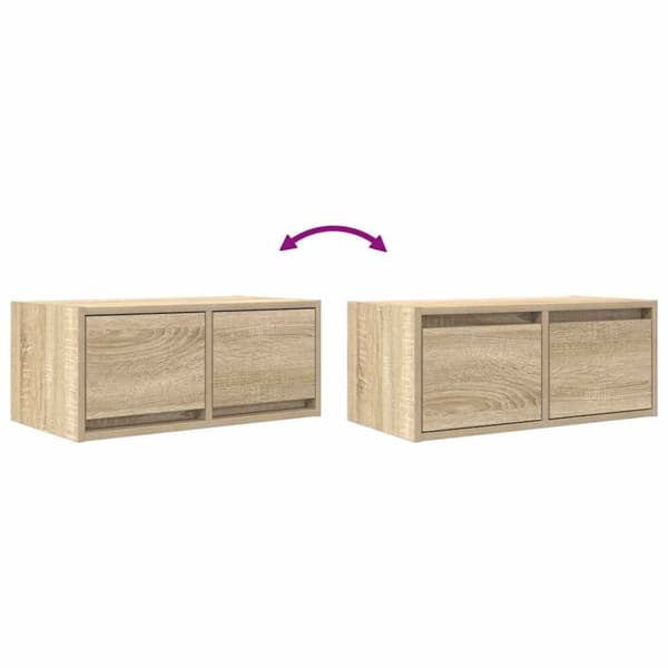 vidaXL TV-benk sonoma eik 60x31x25,5 cm konstruert tre