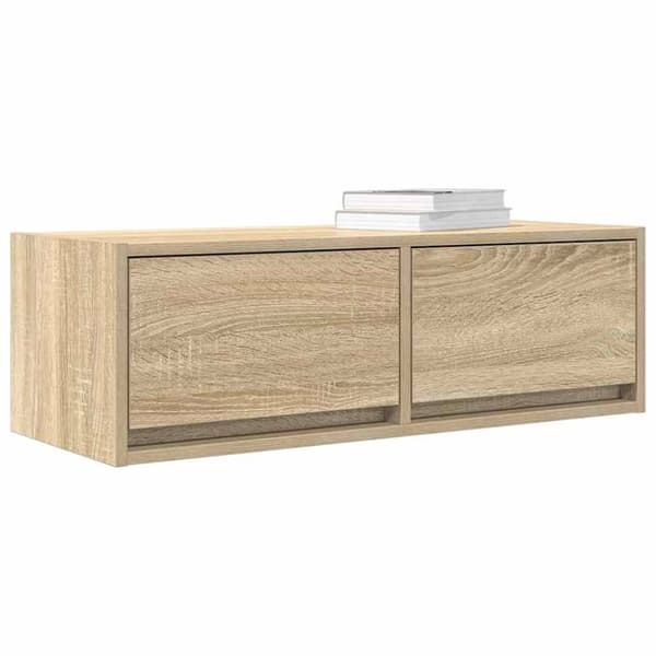 vidaXL TV-seinäkaapit 2 kpl sonoma-tammi 80x31x25,5 cm tekninen puu