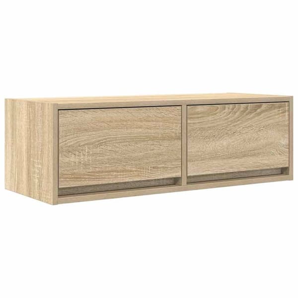 vidaXL TV-seinäkaapit 2 kpl sonoma-tammi 80x31x25,5 cm tekninen puu