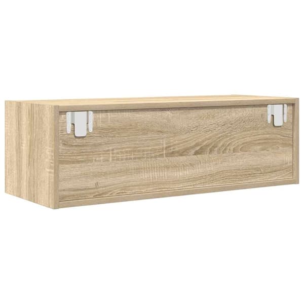 vidaXL TV-seinäkaapit 2 kpl sonoma-tammi 80x31x25,5 cm tekninen puu