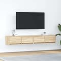Pikkukuva 2 / 11: vidaXL TV-seinäkaapit 2 kpl sonoma-tammi 80x31x25,5 cm tekninen puu